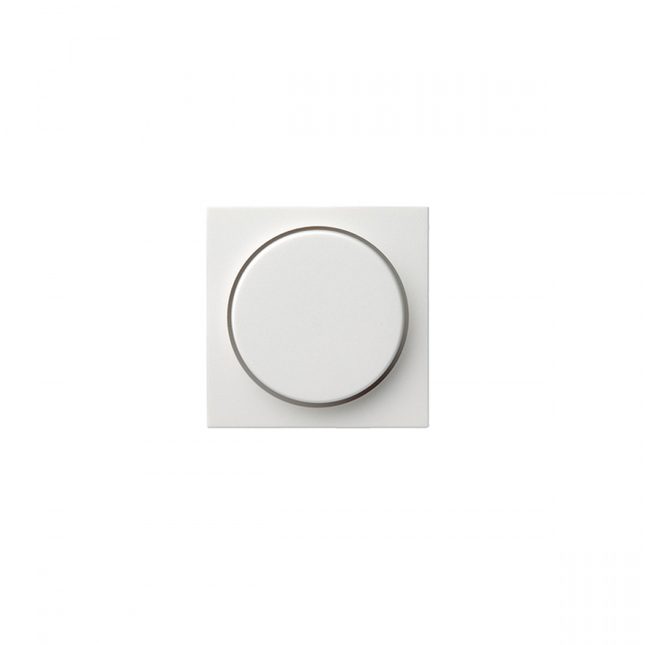 Centrumplatta med vred S55 vit blank i gruppen Produkter / Strmbrytare & styrsystem / Strmbrytare hos Homelight AB (65003)