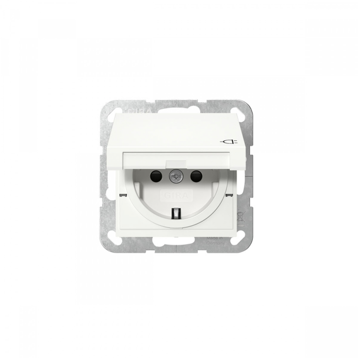 1-v�gsuttag med lock inf�llt vit blank i gruppen Produkter / Str�mbrytare & styrsystem / Str�mbrytare hos Homelight AB (441403)