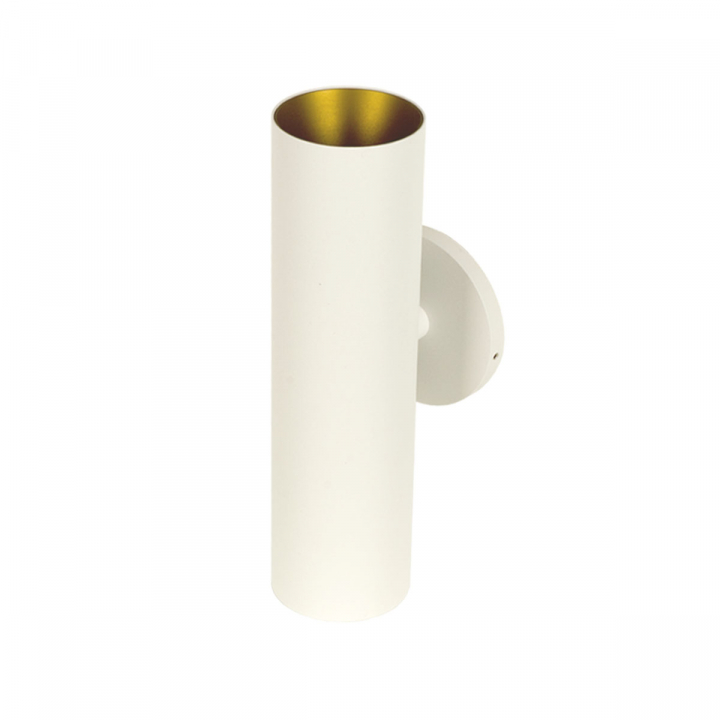 Funnel vgg GU10 uppt- och nedtriktat ljus vit/guld i gruppen Produkter / Tak- och vgglampor hos Homelight AB (485783)