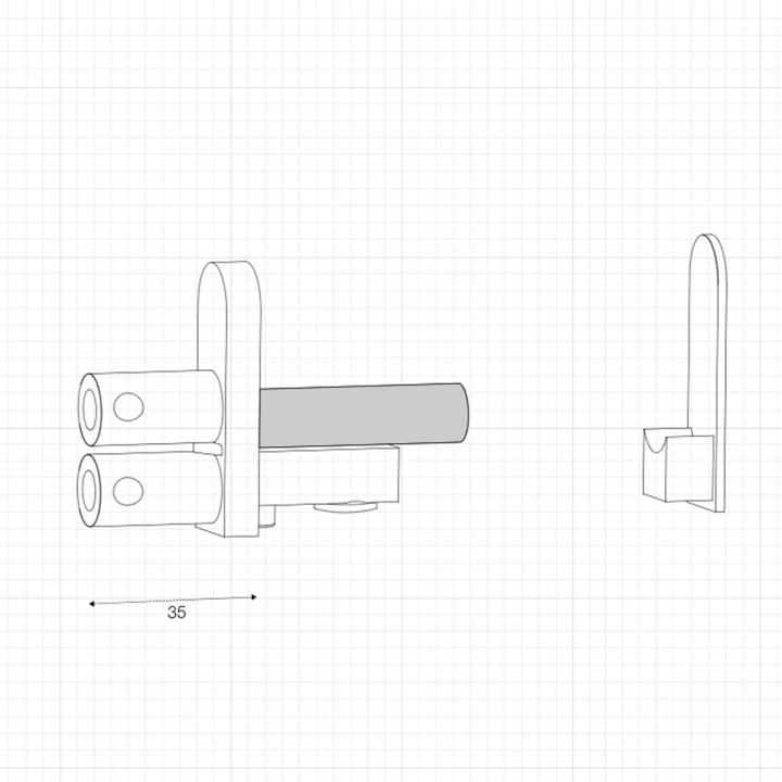 LightLight ndanslutning vit i gruppen Produkter / Skensystem / 12V Lightlight hos Homelight AB (BU91105)