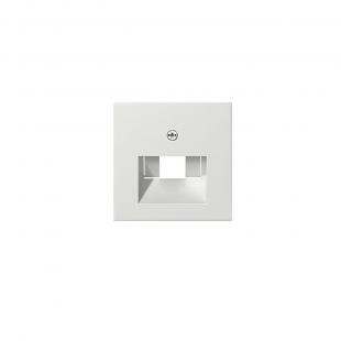 Täckplatta för nätverksuttag vit matt