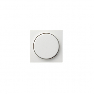 Centrumplatta med vred S55 vit blank