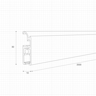 LightLight vggskena 2m vit