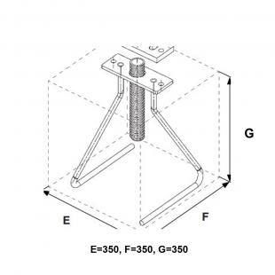 Walky 90/100 markfäste för pollare