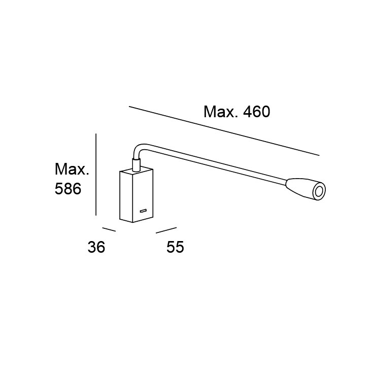 Bed flexarm nickel satin
