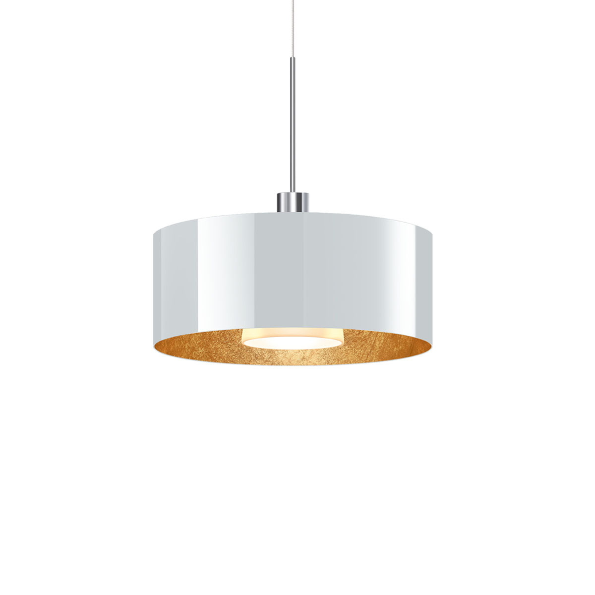 Cantara glas 300 pendel vit/guld krom