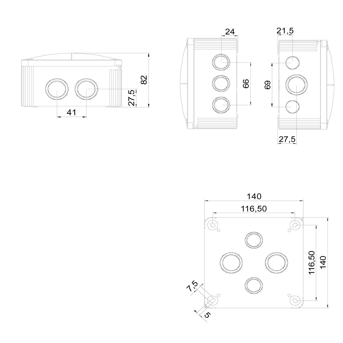 Kopplingsdosa Combi 1010 svart