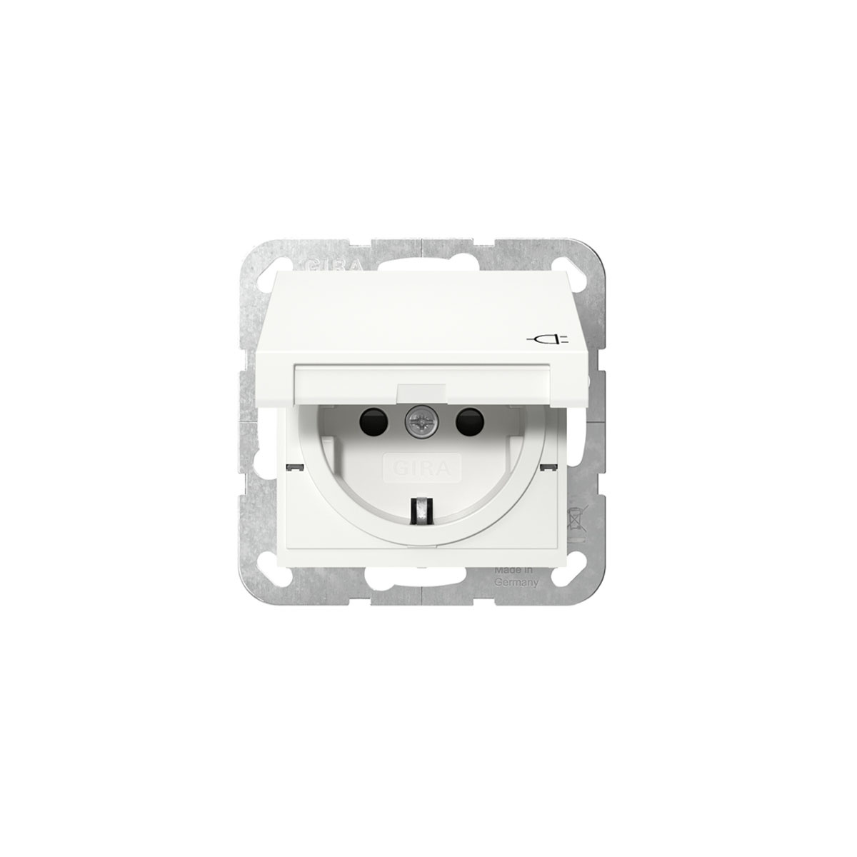 1-v�gsuttag med lock inf�llt vit blank