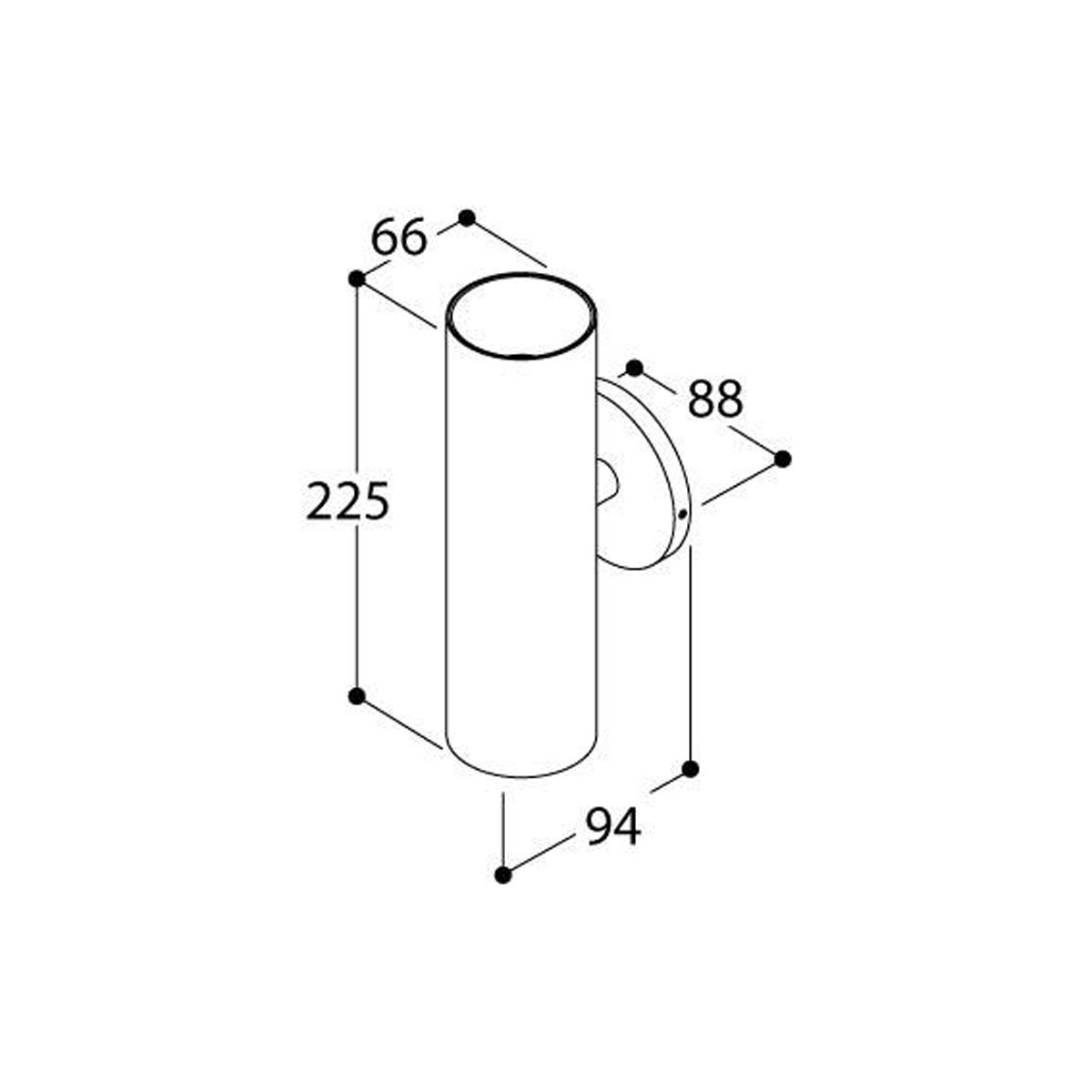 Funnel v�gg GU10 upp�t- och ned�triktat ljus vit/guld