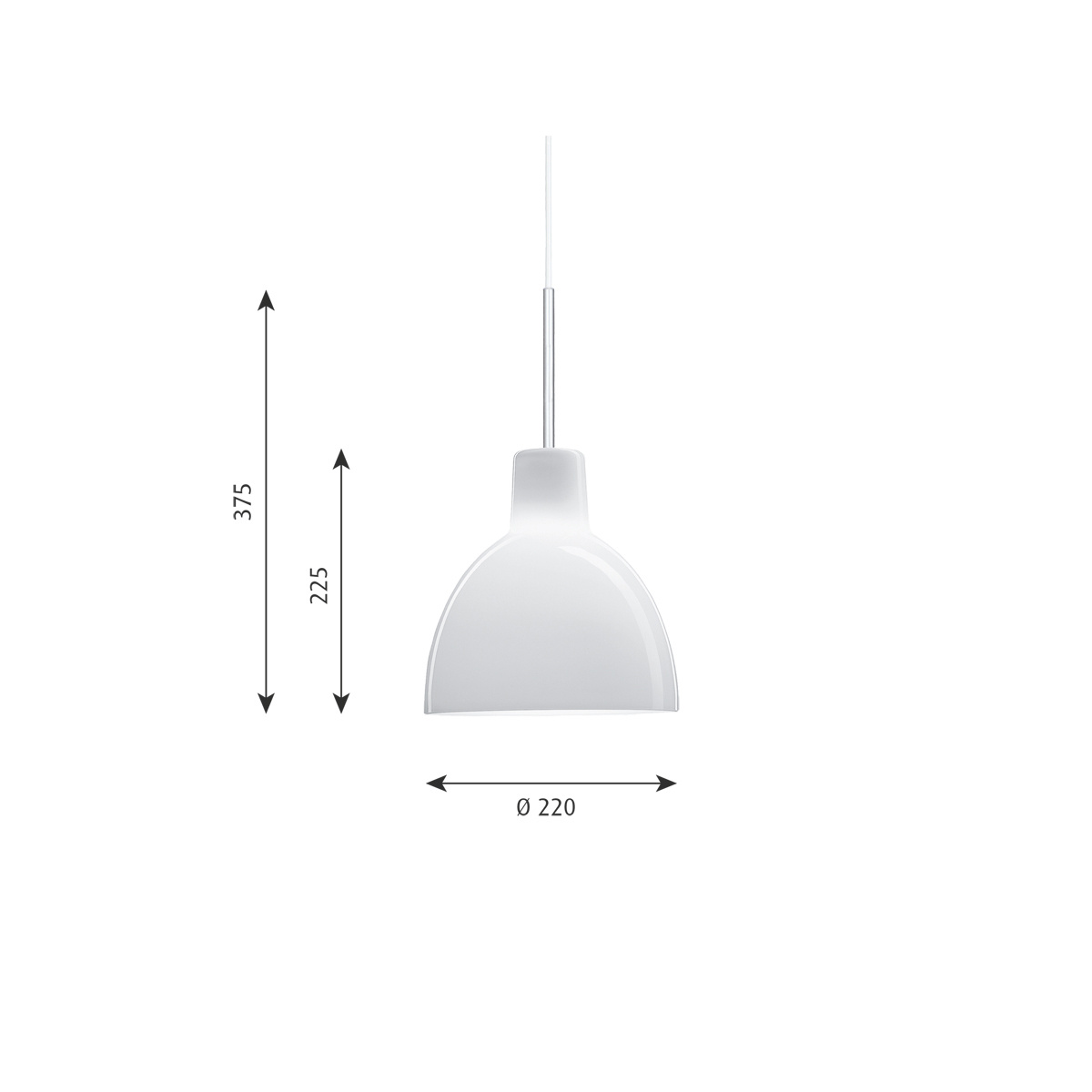 Toldbod 220 glaspendel