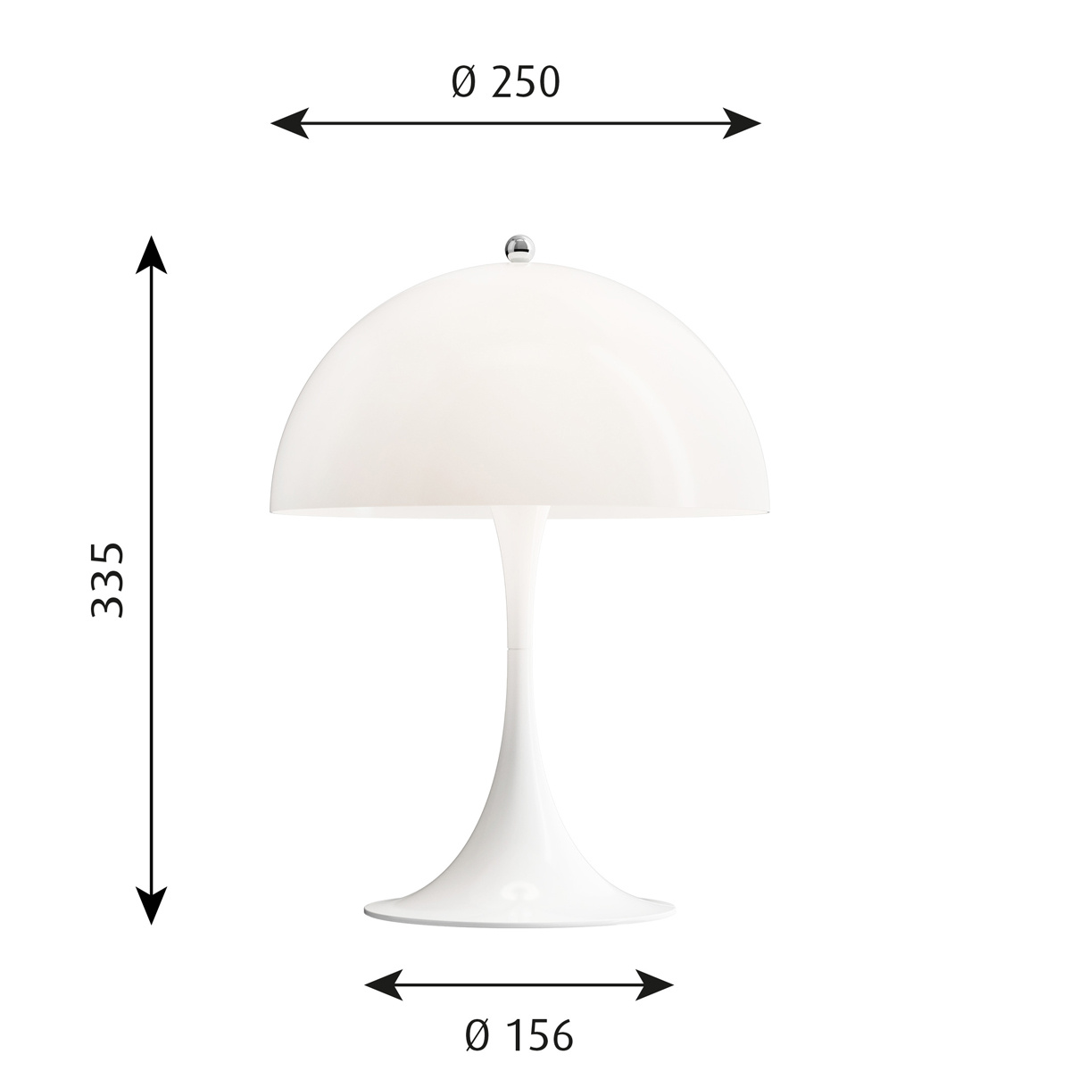 Panthella bord 250 opal