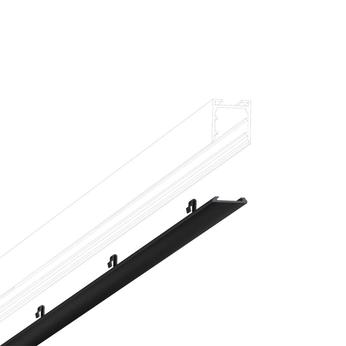 All-in t�ckprofil 1m svart