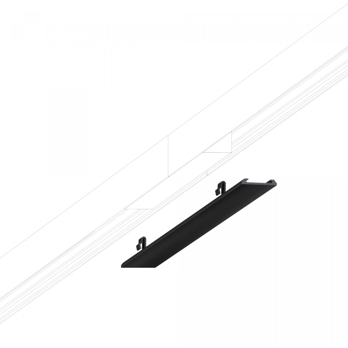 All-in t�ckprofil skarv 80mm svart