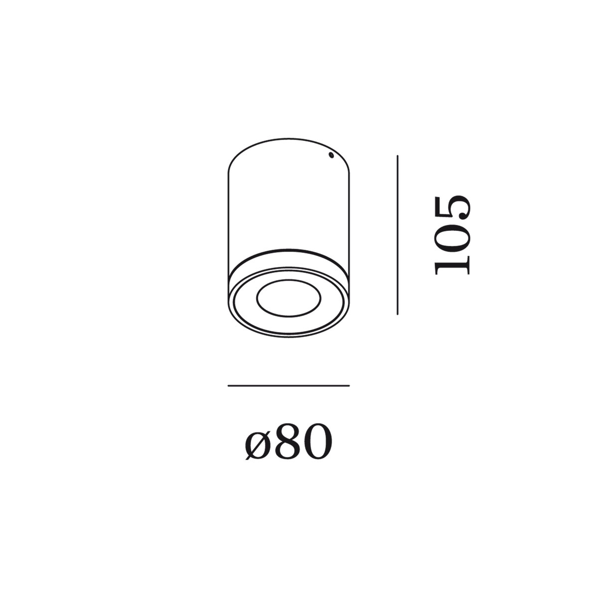 Tube Ceiling 1,0 svart