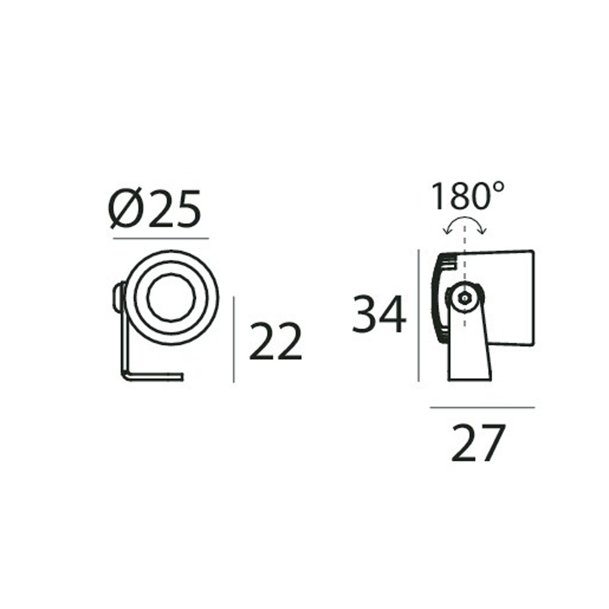 Eyelet65R Spotlight 2W 2700K 30gr