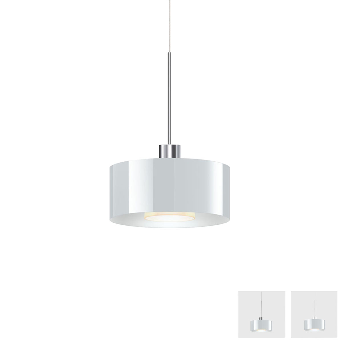 Cantara glas 190 pendel vit