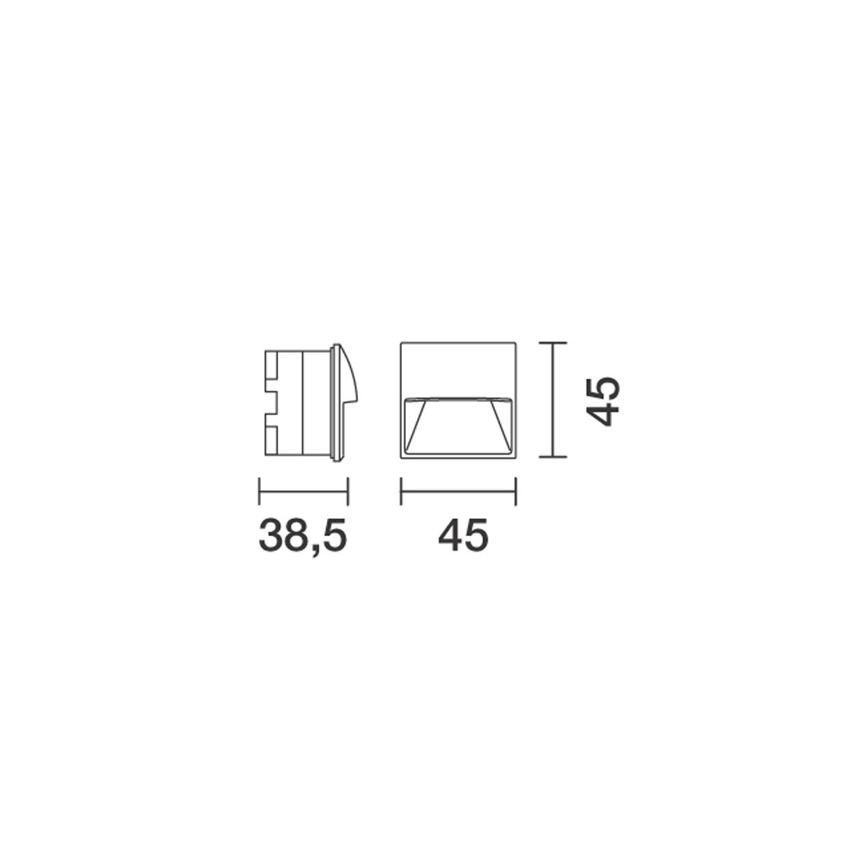 Walky 45x45 gr� 3000 kelvin