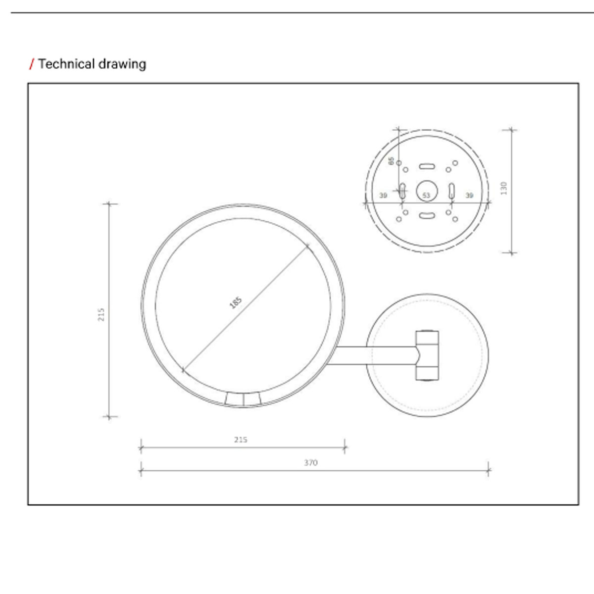 Sminkspegel Just Look plus WD vit