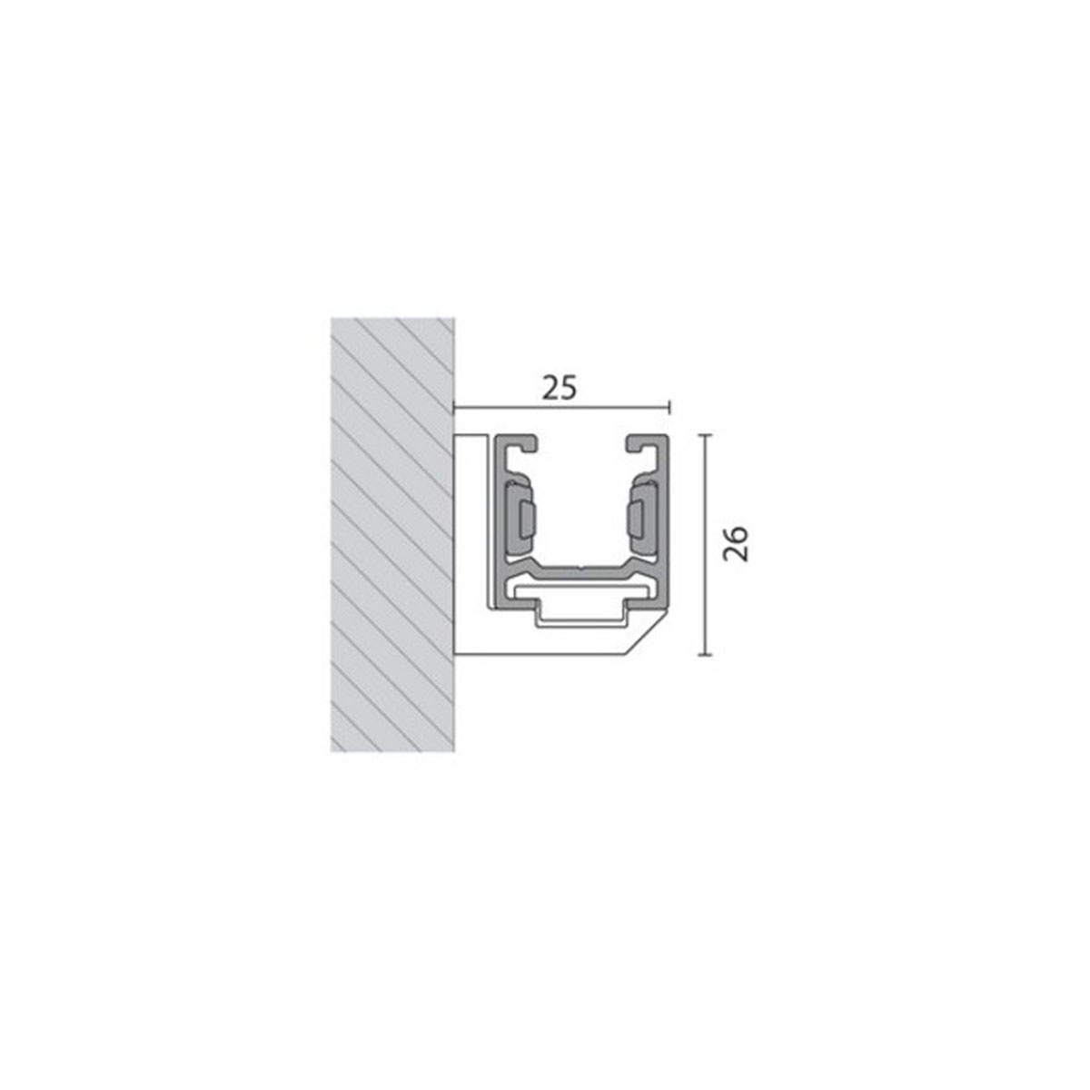 48V v�ggf�ste f�r skena