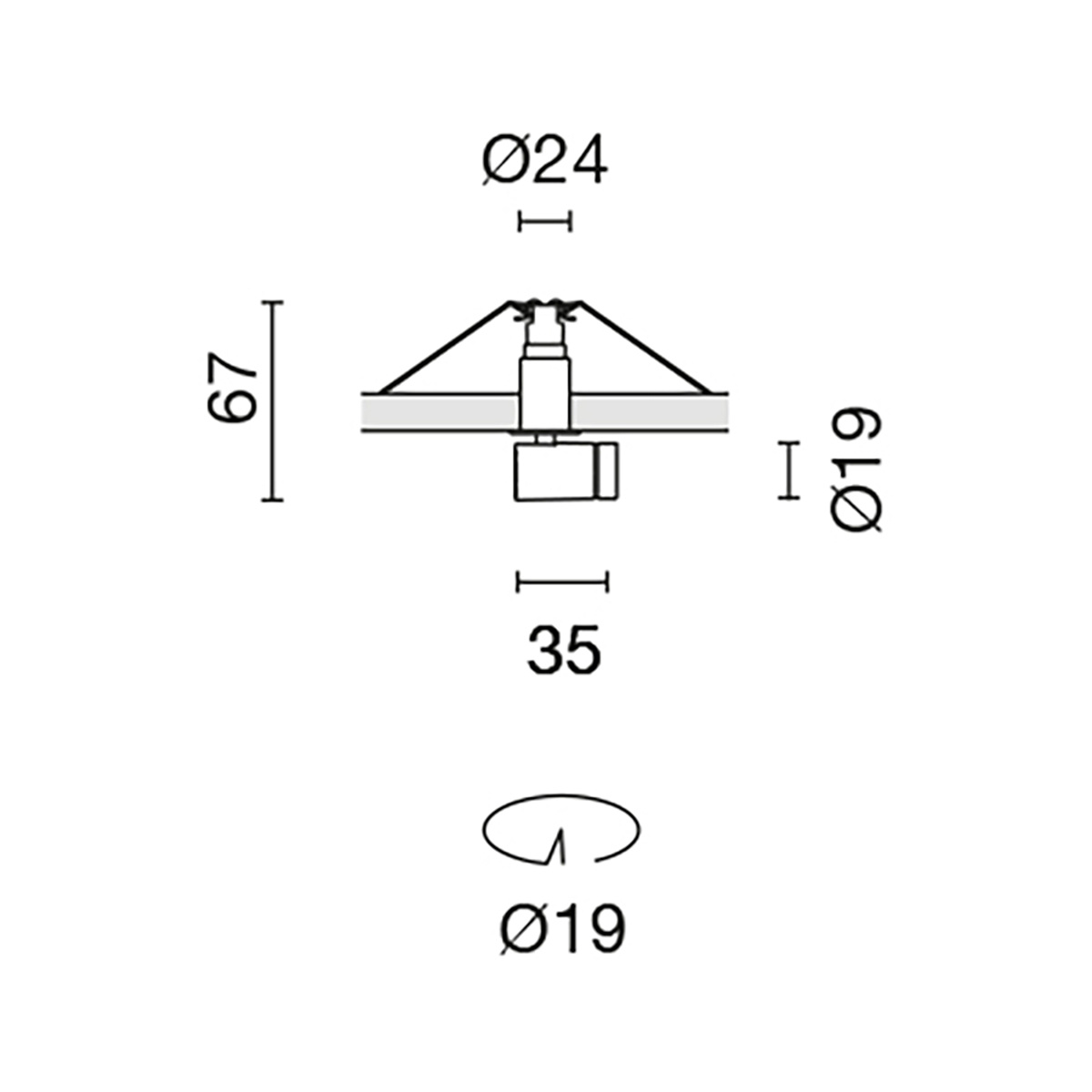 Palco 19 inf�lld 1x24gr vit
