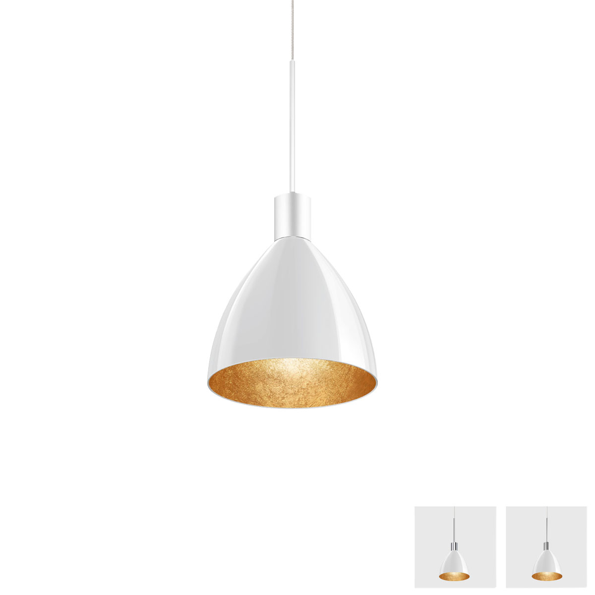 Silva Neo 160 pendel vit/guld glas