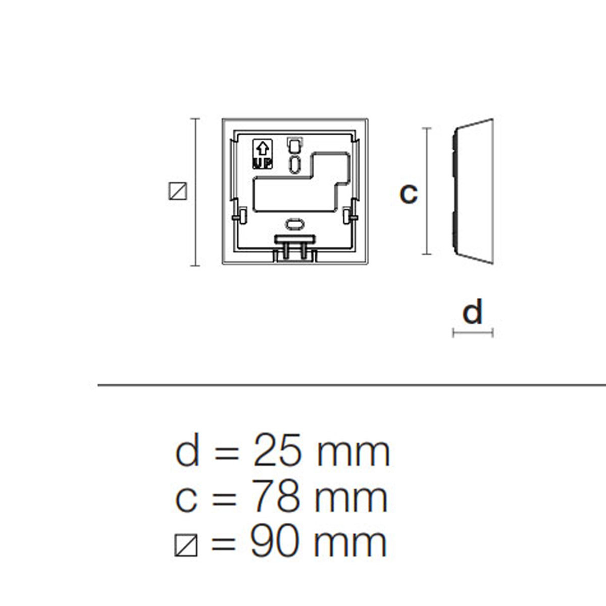 Walky 90S montagedosa utv�ndig svart